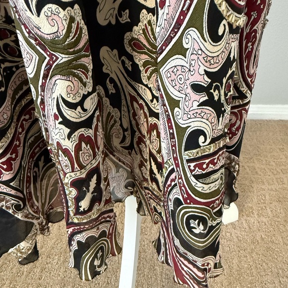 Nicole Miller Strapless Paisley Maxi Dress Boho Evening Gown - Picture 7 of 7